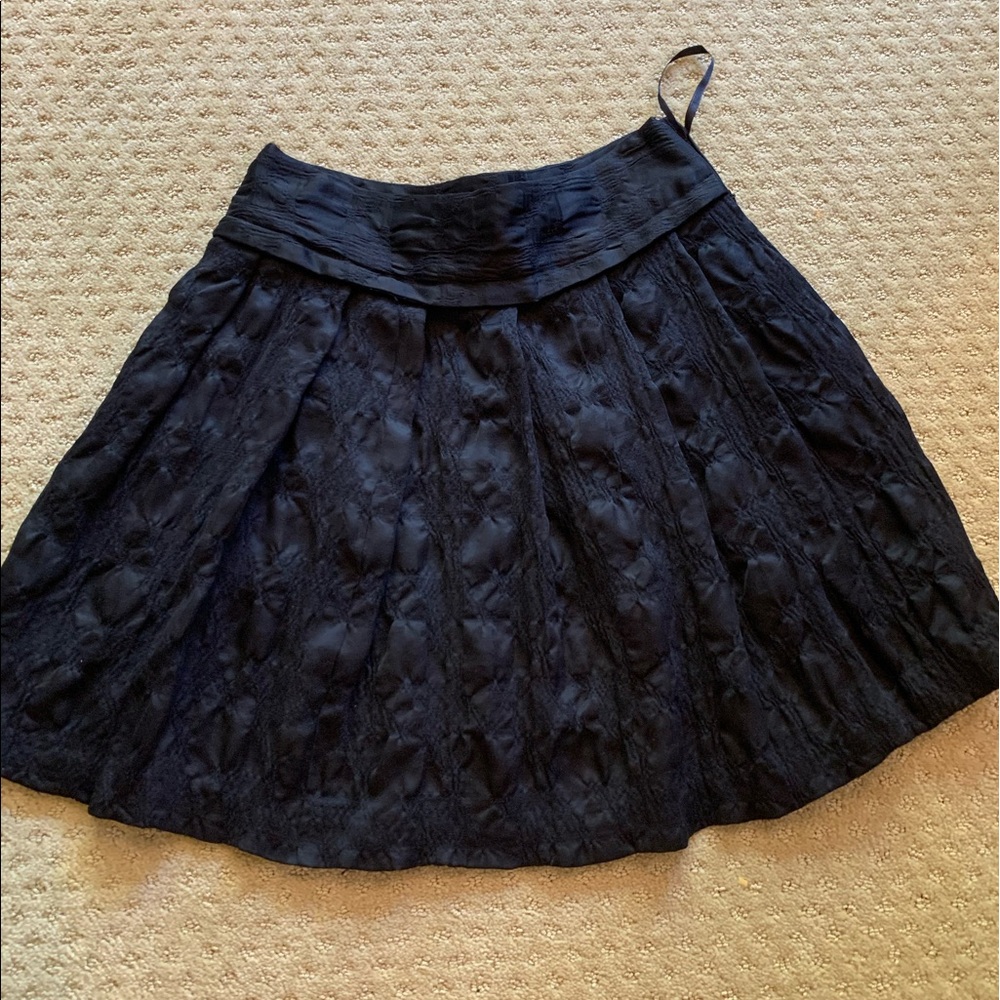 Theory Black Pleated Circle Skirt